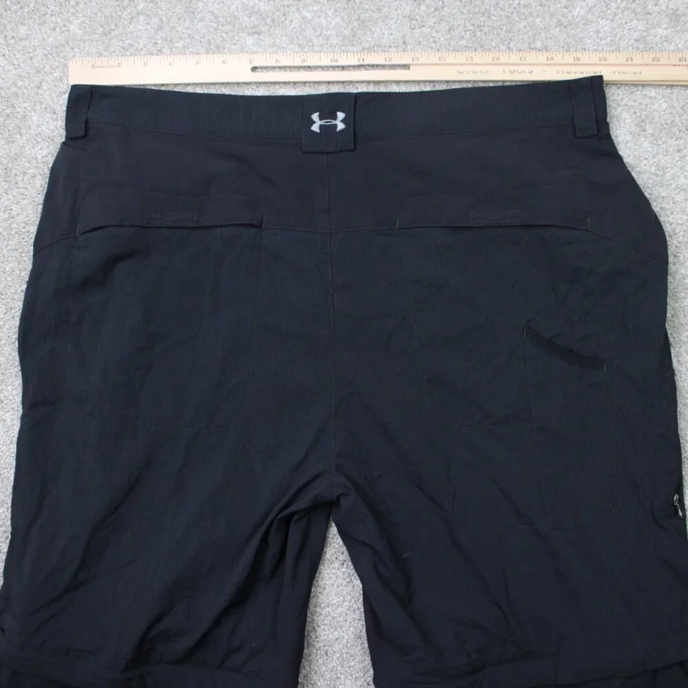 Under Armour Pants Mens 40x32 Black UA Convertible Zip Off Nylon Stretch‎